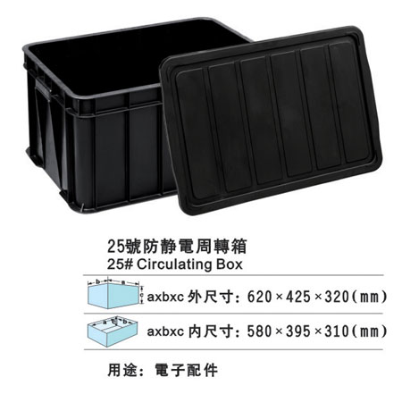 25#防靜電周轉箱
